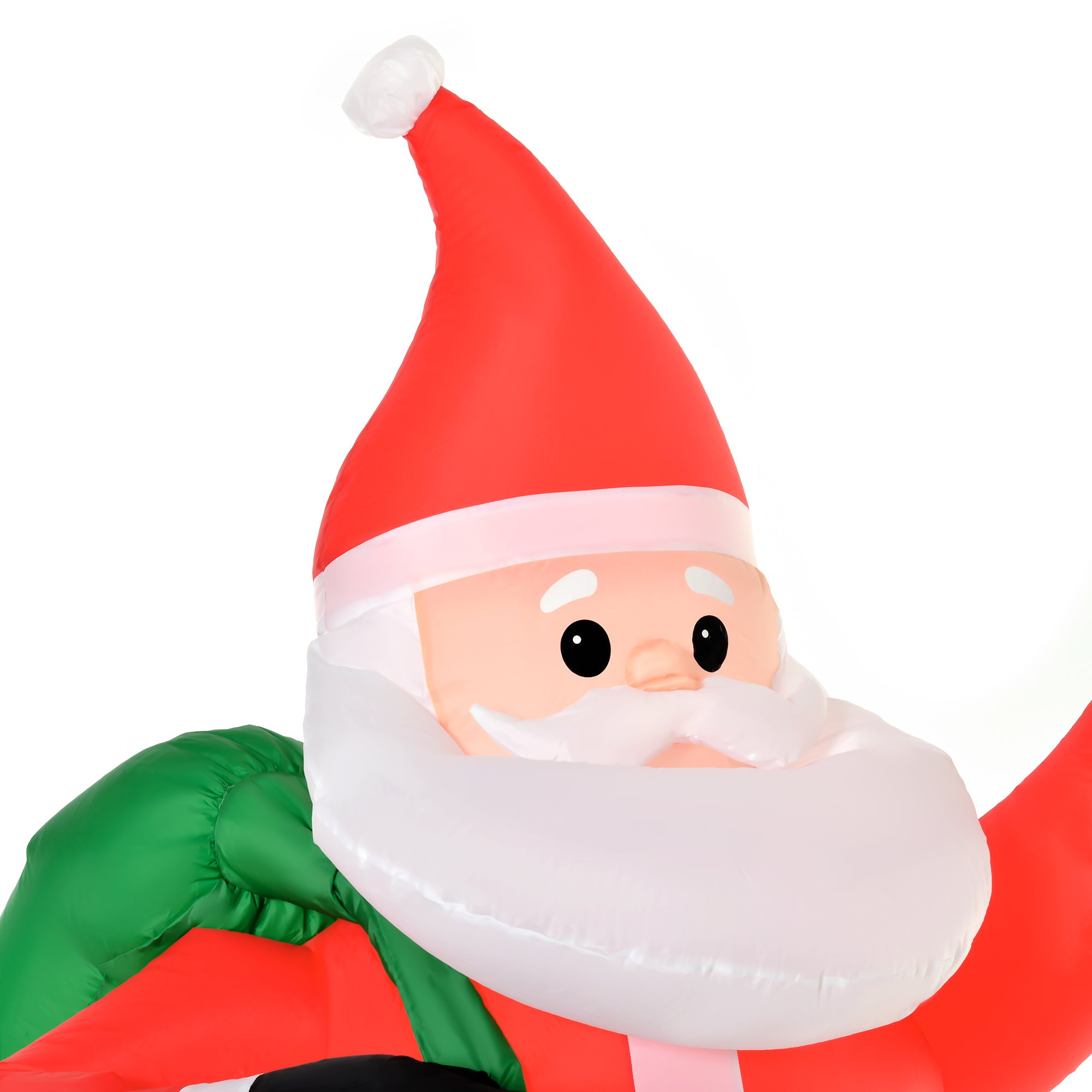 Homcom Santa Claus 240 cm hoog met LED-verlichting Opblaasbaar