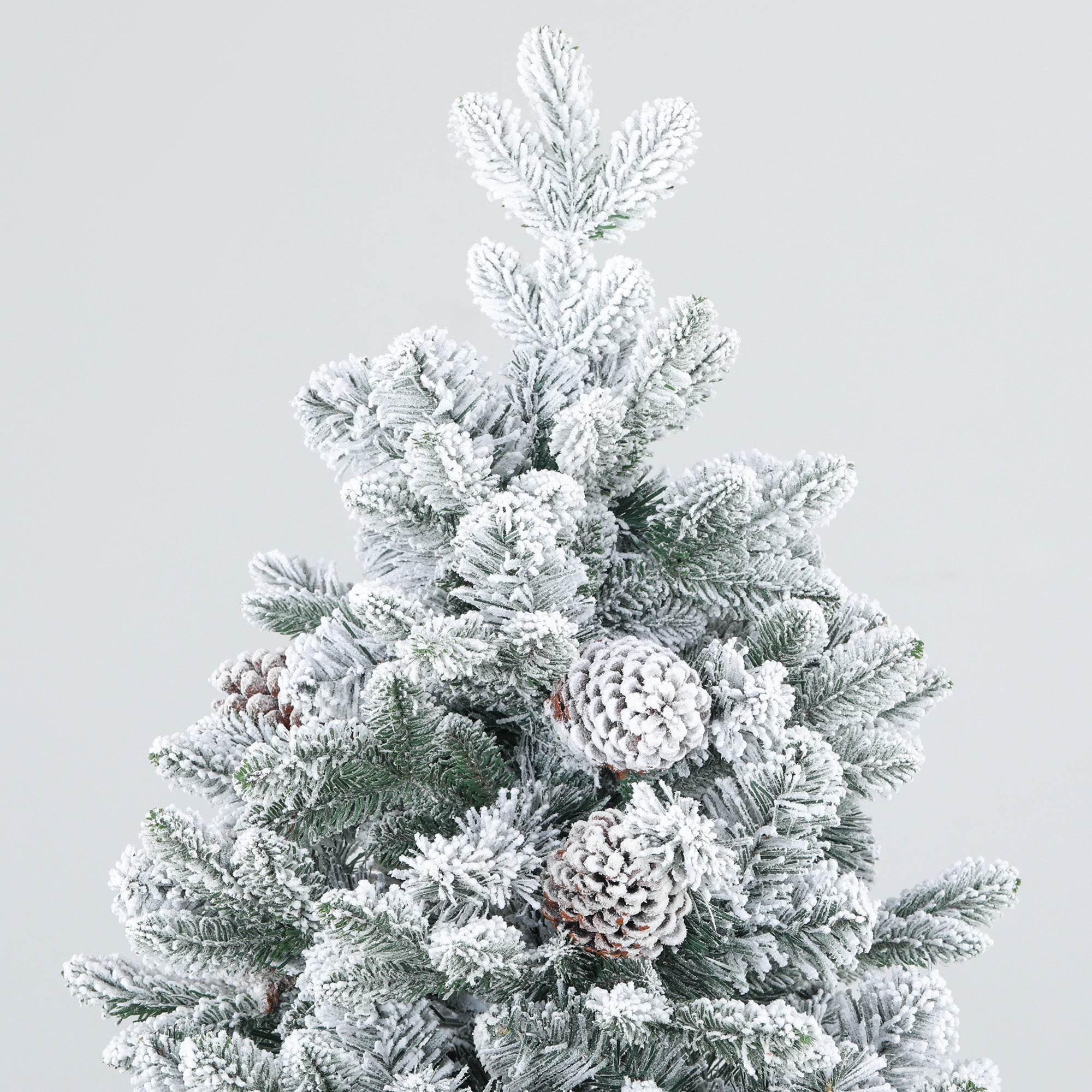 Homcom Kunstkerstboom met Sneeuw & Dennenappels Ø97 x 180 cm