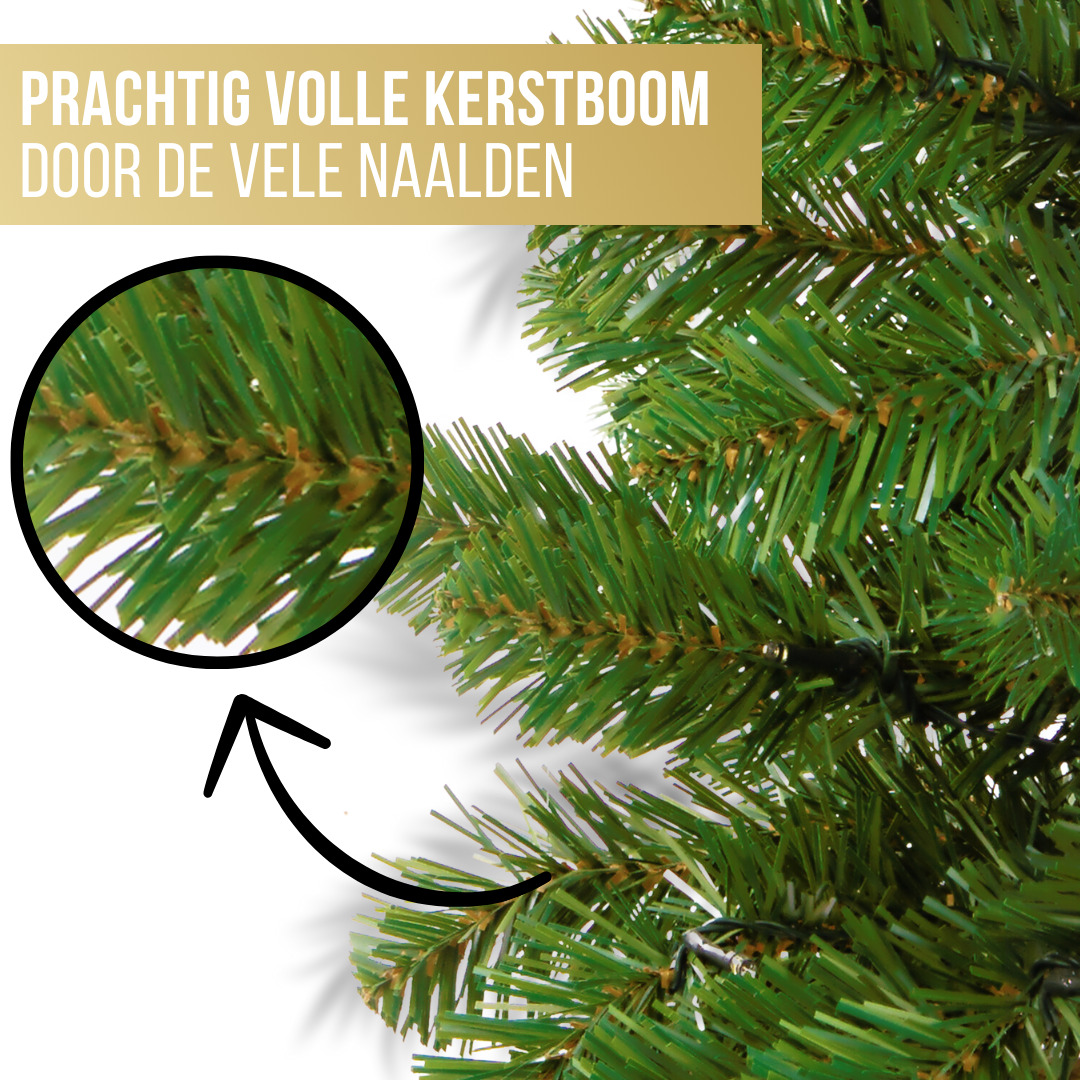 Excellent Trees® Jarbo Mini Kerstboom 75 cm met verlichting - Kunstkerstboom kant en klaar met Verlichting - Hoogwaardig PVC - 55 LED Lampjes