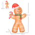 Opblaasbare Kerstfiguur Opblaasbare Peperkoekman met LED licht - 240 cm