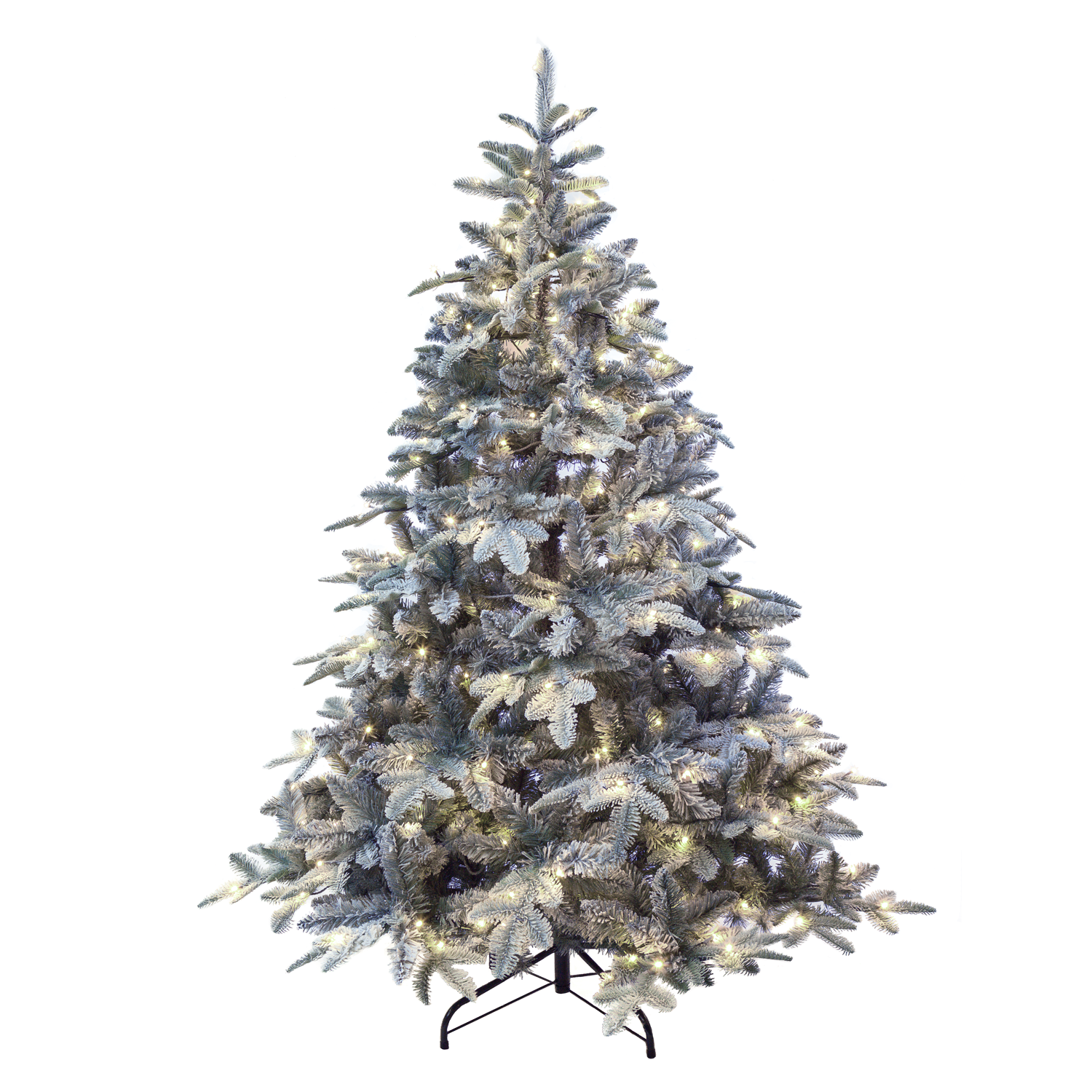 Excellent Trees® LED Otta Witte Kerstboom met Sneeuw en Verlichting 180 cm - Premium kunstkerstboom ⌀114cm - ↕180cm