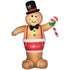 Opblaasbare Kerstfiguur Opblaasbare Peperkoek Man met LED licht - 238 cm