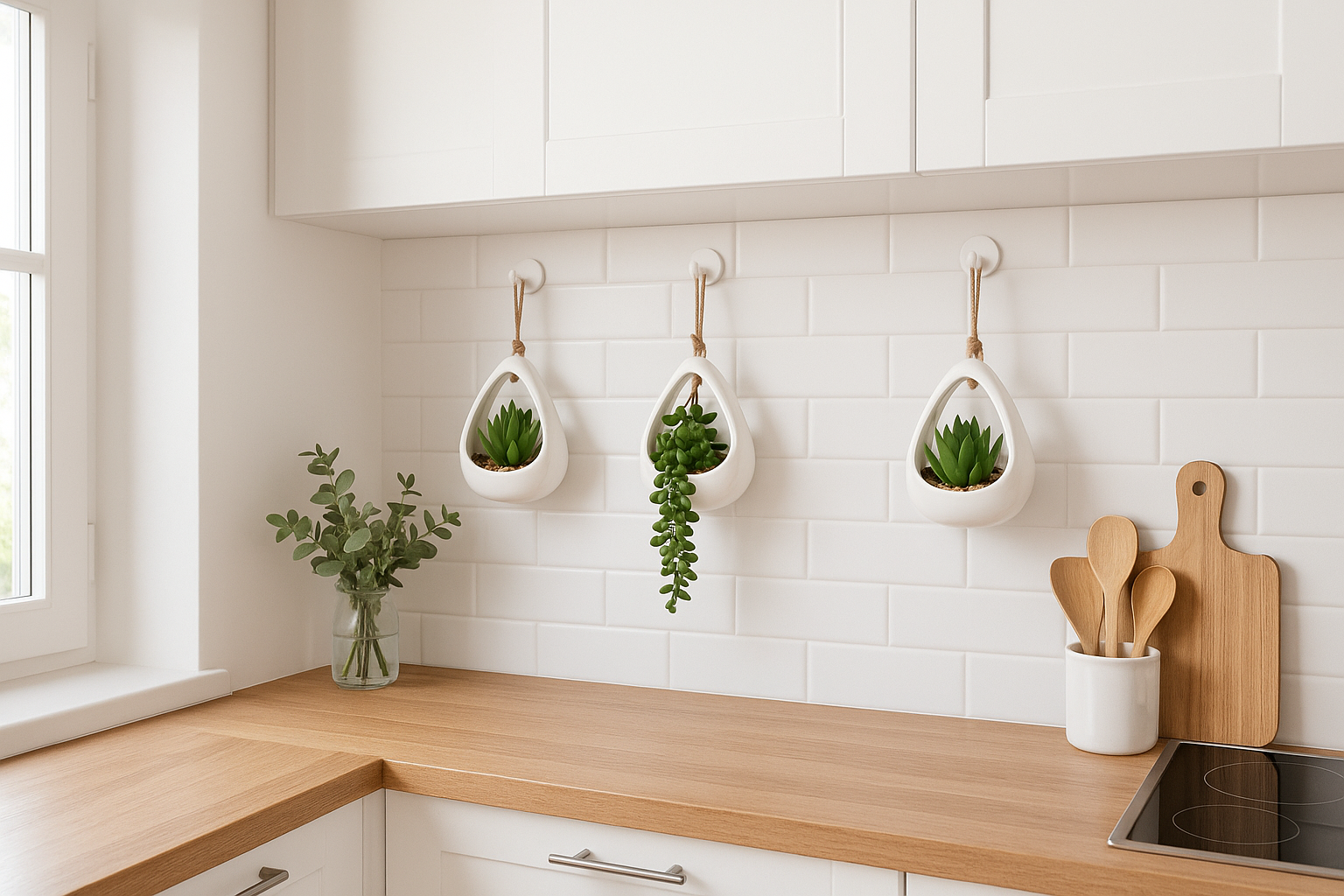 GreenDream® Kunstplanten - 3 stuks Hangplanten in Hanger - Cadeautip