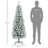 4goodz Kunstkerstboom Slank met Sneeuw 180 cm - groen/wit