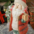 Homcom Kerstman beeldje 50 cm met boom en cadeau- 3 warm witte LED's werkt op batterijen