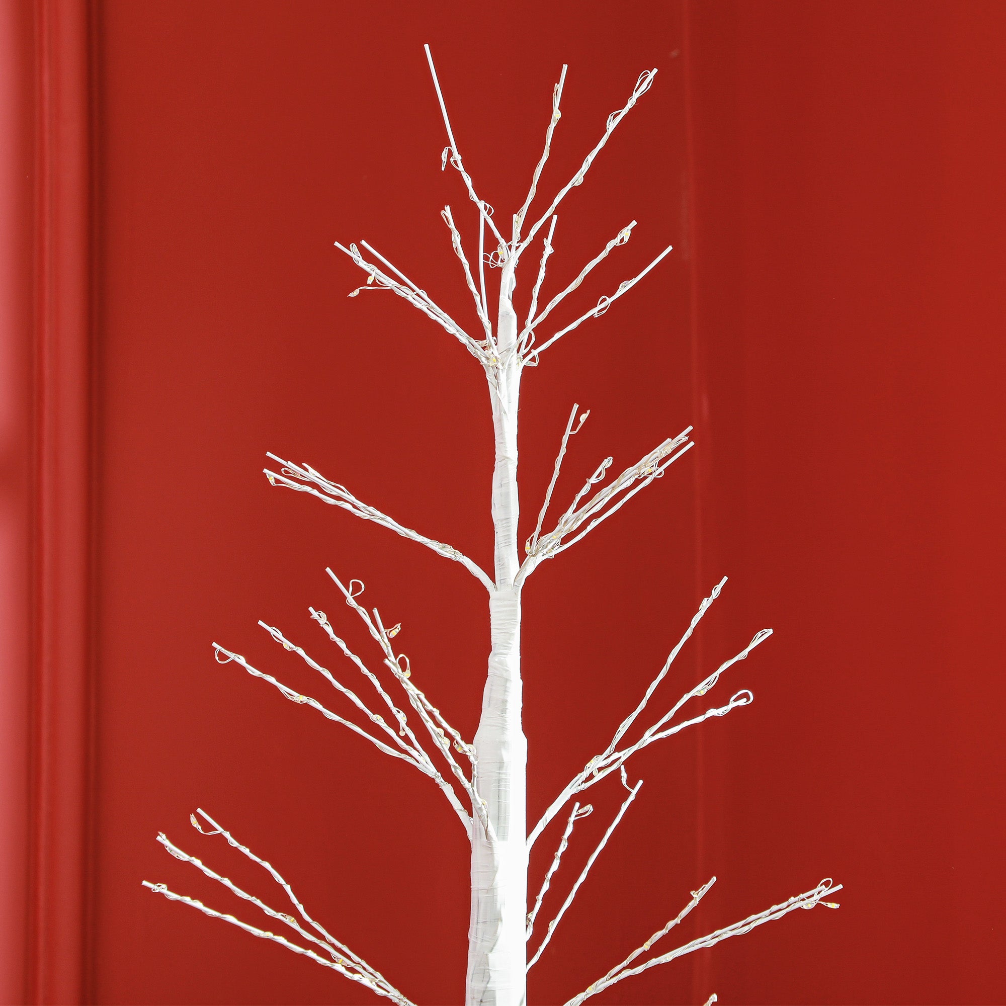 Homcom Kunstkerstboom abstract met LED-verlichting - 180 cm hoog - Wit