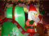 Kerstman met Slee & Rendier opblaasbaar - LED-verlichting - 210x80x140 cm