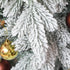 Homcom Kerstboom met kunstsneeuw 180cm met Voet - Wit/Groen