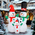 4goodz opblaasbare sneeuwmanfamilie LED 165x80x180cm
