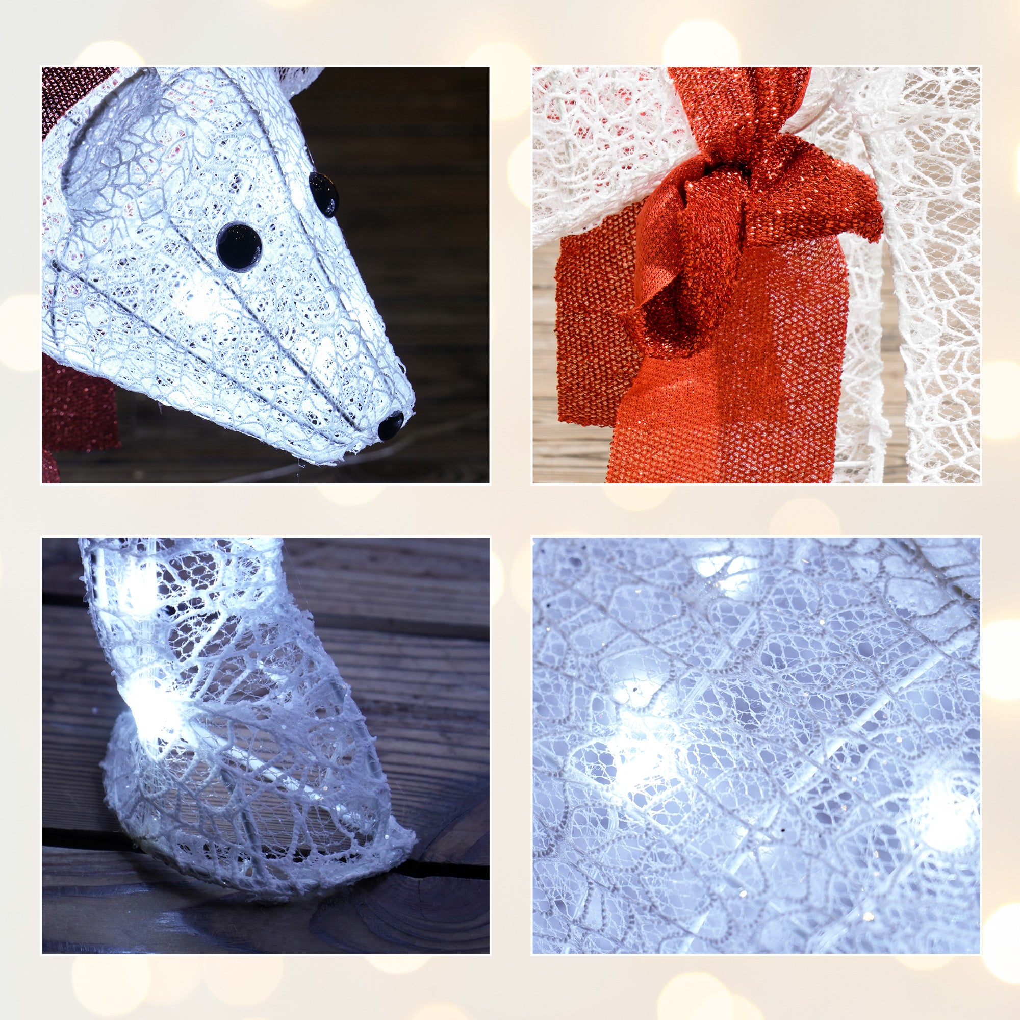 4goodz set 2st kerstfiguur ijsberen met LED Verlichting 140 Led