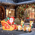 4goodz Opblaasbare Kerstman met slee en rendieren met LED-verlichting