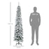 Homcom Kerstboom Smal met Sneeuw - incl. standaard 210 cm - Wit/Groen