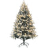 Homcom Kerstboom met Sneeuw met LED Verlichting Ø116 - 180 cm - Metalen voet