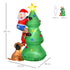 4goodz Opblaasbare Kerstboom met kerstman met LED Verlichting 180 cm
