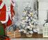 Homcom Mini Kerstboom 92 cm met LED-verlichting sneeuwtakken en dennenappels