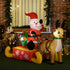 Homcom Opblaasbare Kerstman met slee en rendier met LED-verlichting