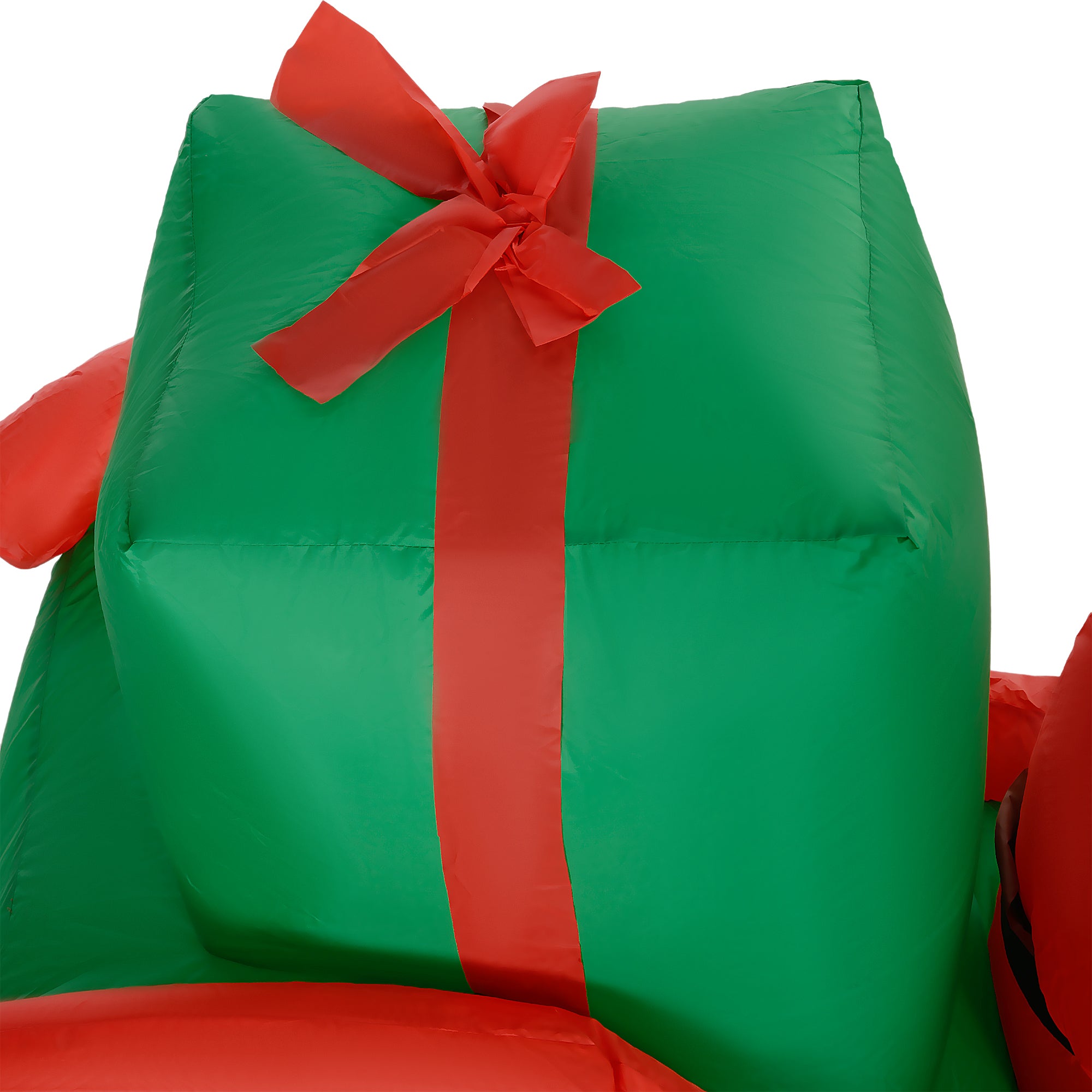 Kerstman met Slee & Rendier opblaasbaar - LED-verlichting - 210x80x140 cm