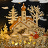 Adventskalender 2025 met LED-verlichting 24 laden 36x52 cm
