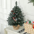 Mini Kerstboom met LED verlichting, 60 cm, dennenappels en bessen