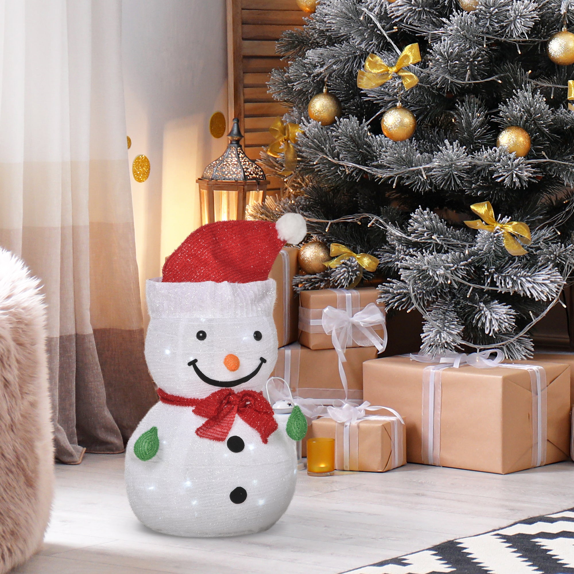 4goodz Outsunny Opblaasbare Outdoor Sneeuwpop 53 cm hoog met LED Verlichting