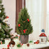 Homcom Mini Kerstboom in Pot 47 cm - met Rode Bessen en Dennenappel