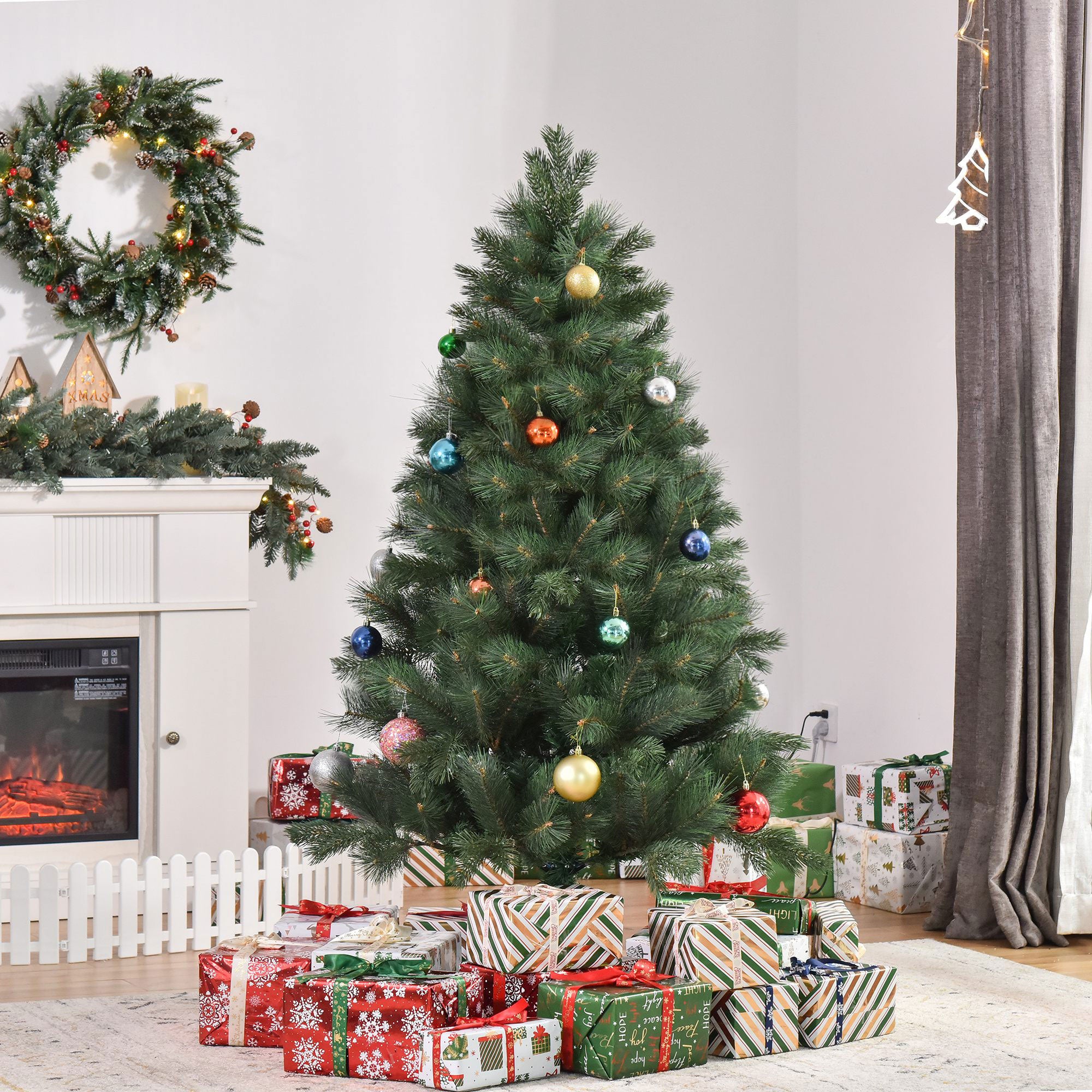 Homcom Kerstboom met realistische naalden Ø90 - 180 cm - Groen