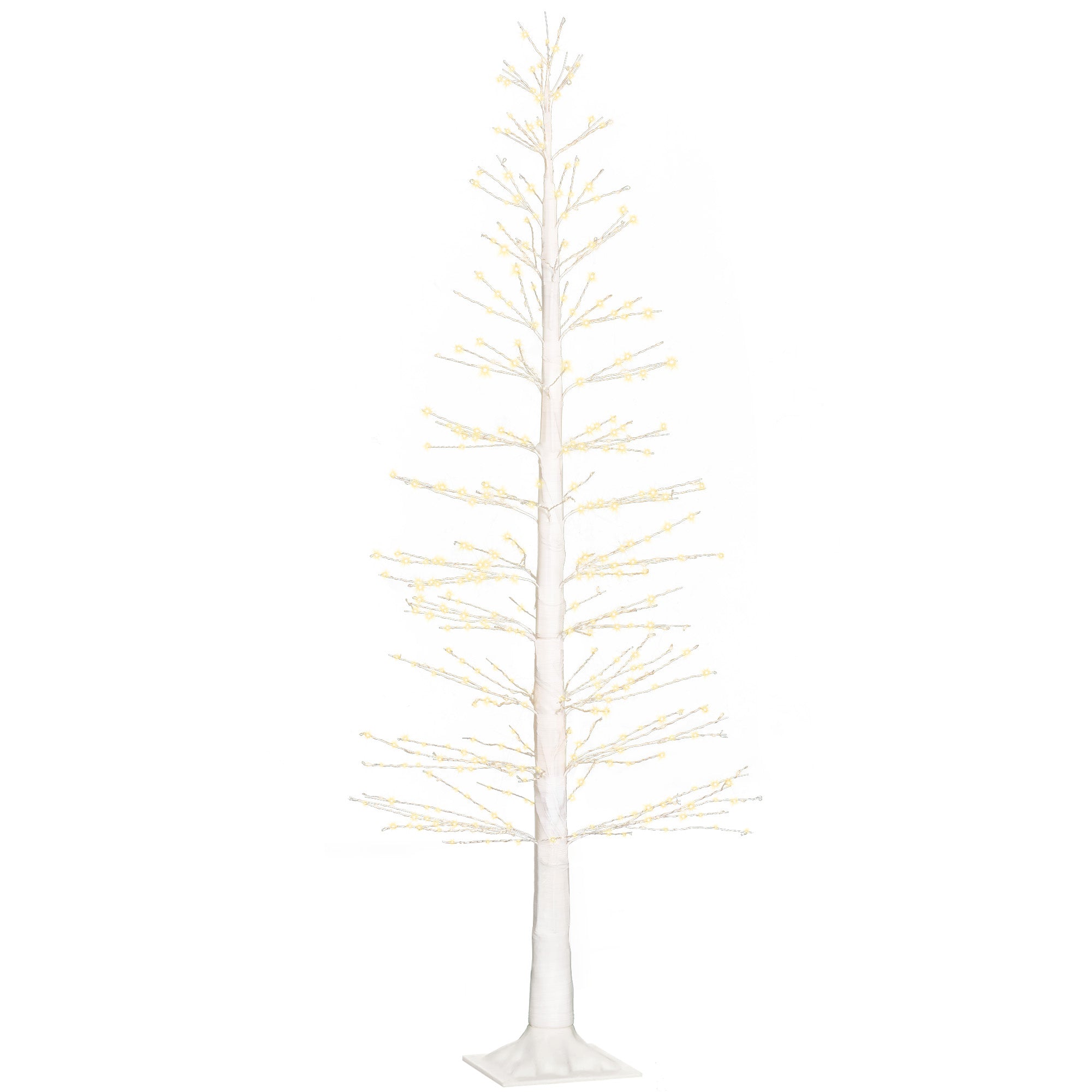 Homcom Kunstkerstboom abstract met LED-verlichting - 180 cm hoog - Wit
