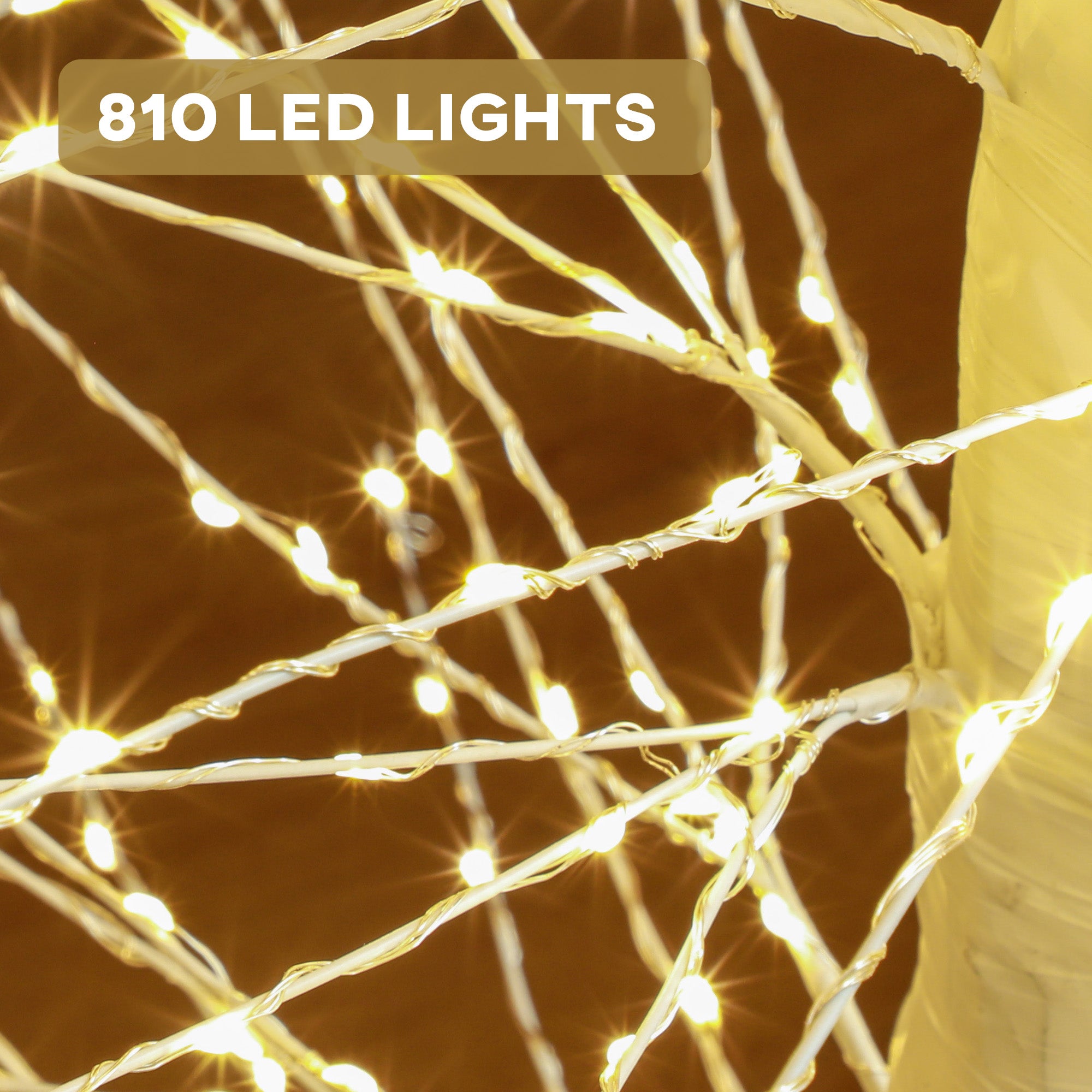 4goodz Kunstkerstboom abstract met LED-verlichting - 180 cm hoog - Wit