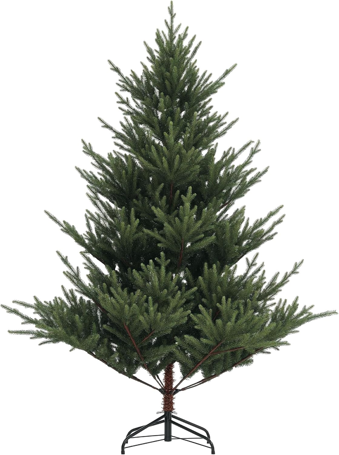 Kunstkerstboom van Noorse spar met 1046 punten, metalen voet, groen