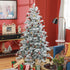 Homcom Kerstboom 180 cm met Sneeuw - Metalen standaard - Wit