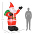 Homcom Santa Claus 240 cm hoog met LED-verlichting Opblaasbaar