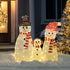 4goodz kerstfiguur Set van Sneeuwmannen met verlichting 148 LED - wit