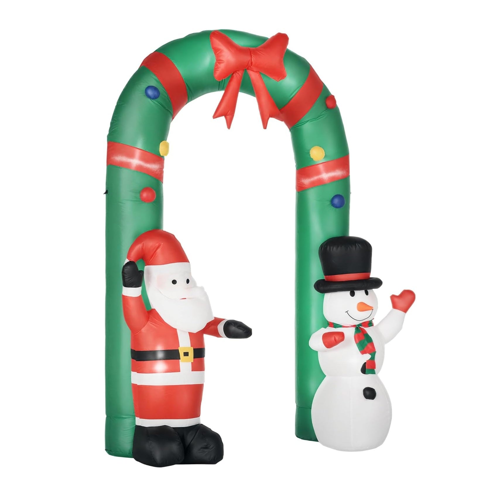 4goodz Opblaasbare Boog met Kerstman en Sneeuwman 198 x 80 x 245 cm