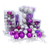 4seasonz Kerstballen Set 130 Ballen Piek en Slinger - Paars/Zilver