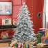Homcom Kerstboom 180 cm met Sneeuw - Metalen standaard - Wit
