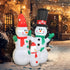 4goodz opblaasbare sneeuwmanfamilie LED 165x80x180cm