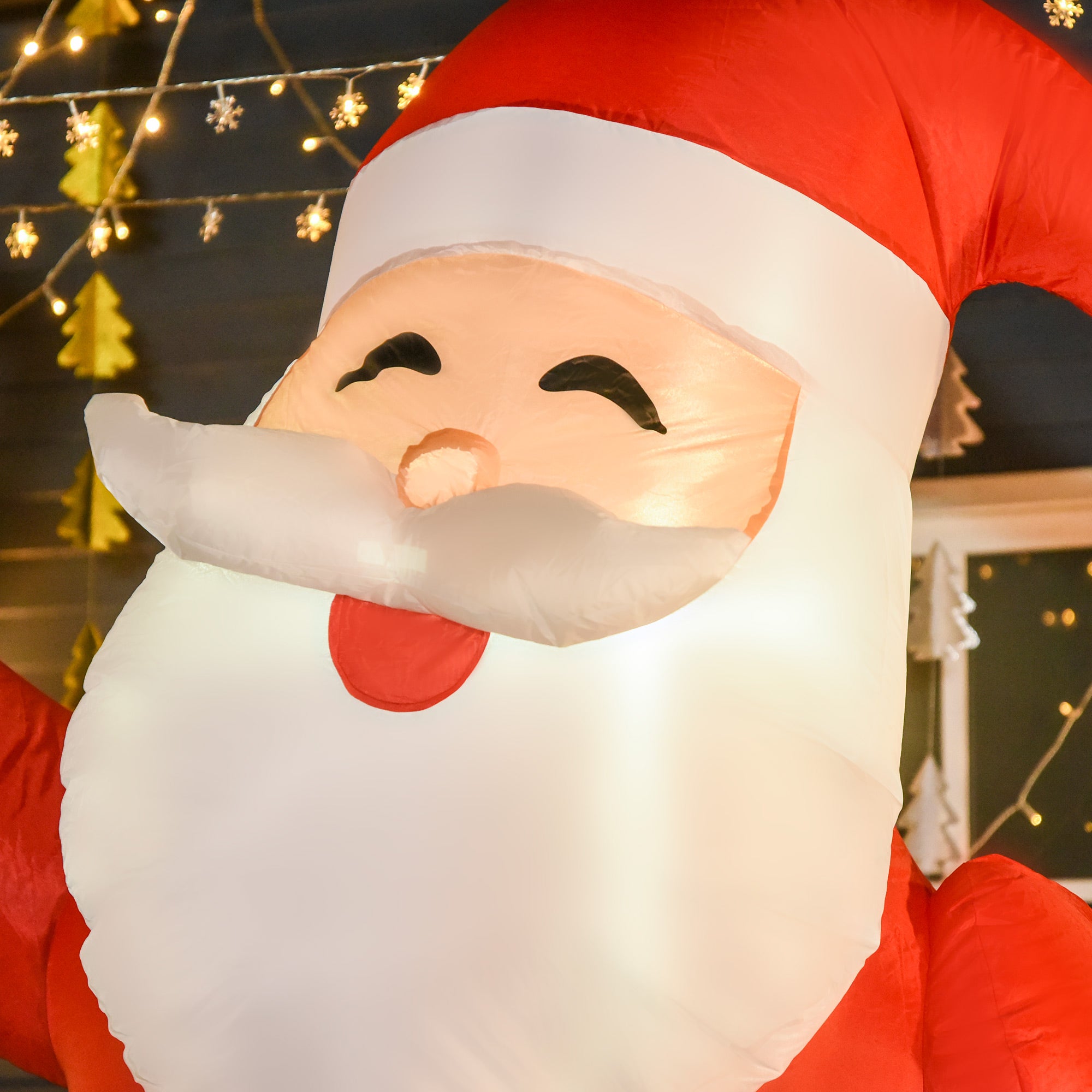 4goodz Opblaasbare Kerstman 240 cm hoog met LED-verlichting