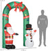 4goodz Opblaasbare Boog met Kerstman en Sneeuwman 198 x 80 x 245 cm