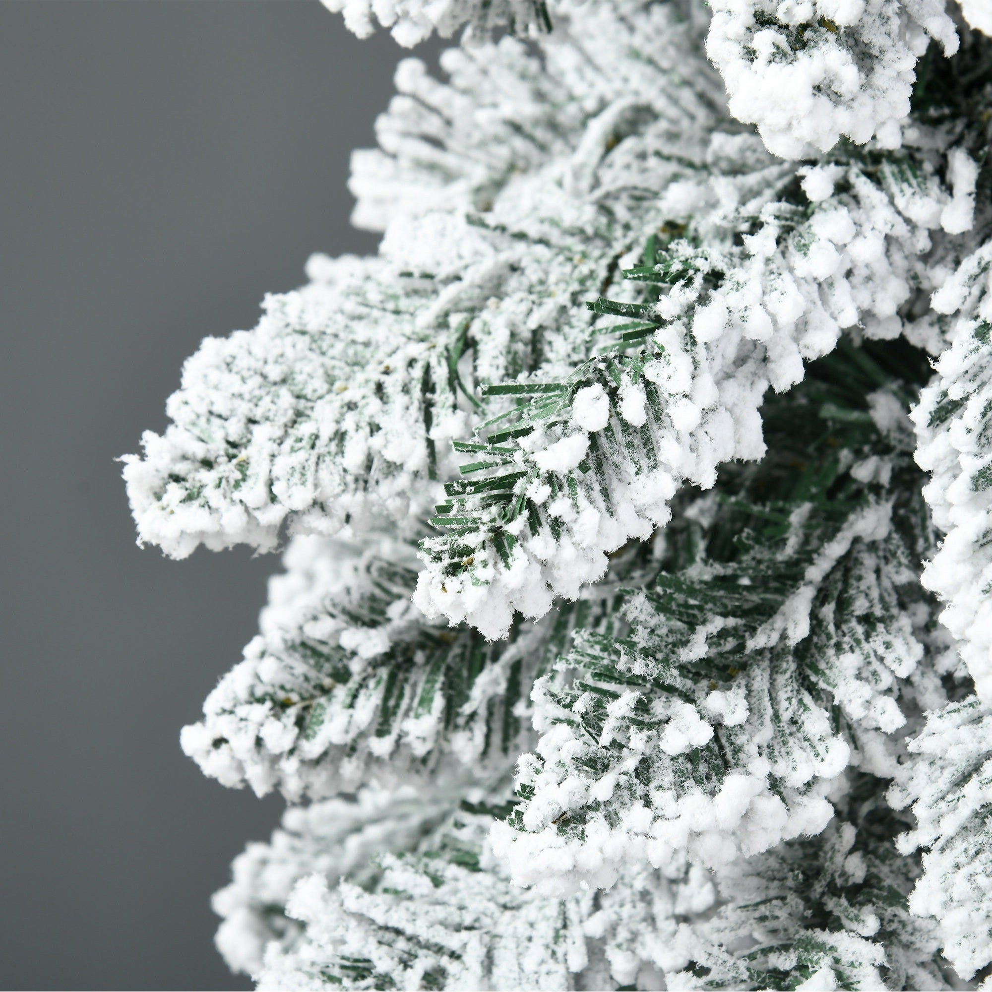Homcom Kunstkerstboom Smal met Sneeuw - 180 cm - Ø74 cm