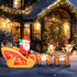 4goodz Opblaasbare Kerstman met slee en rendieren met LED-verlichting