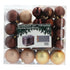 4seasonz® Kunststof Kerstballen set 120 ballen plastic - Champagne/Bruin