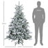 Homcom Kerstboom met kunstsneeuw 180cm met Voet - Wit/Groen