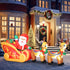 4goodz Opblaasbare Kerstman met slee en rendieren met LED-verlichting