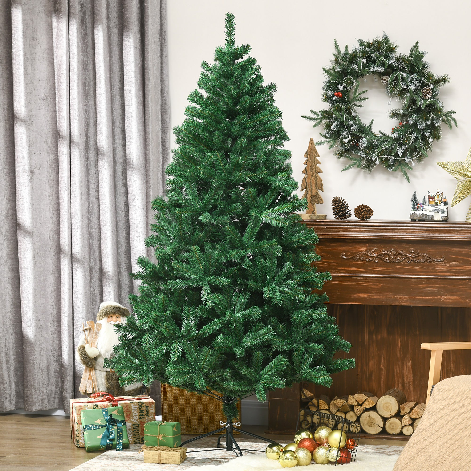 Homcom Kunstkerstboom met 1000 takpunten ∅120 - 180 cm