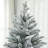 Homcom Kerstboom 180 cm met Sneeuw - Metalen standaard - Wit