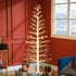 Homcom Kunstkerstboom abstract met LED-verlichting - 180 cm hoog - Wit