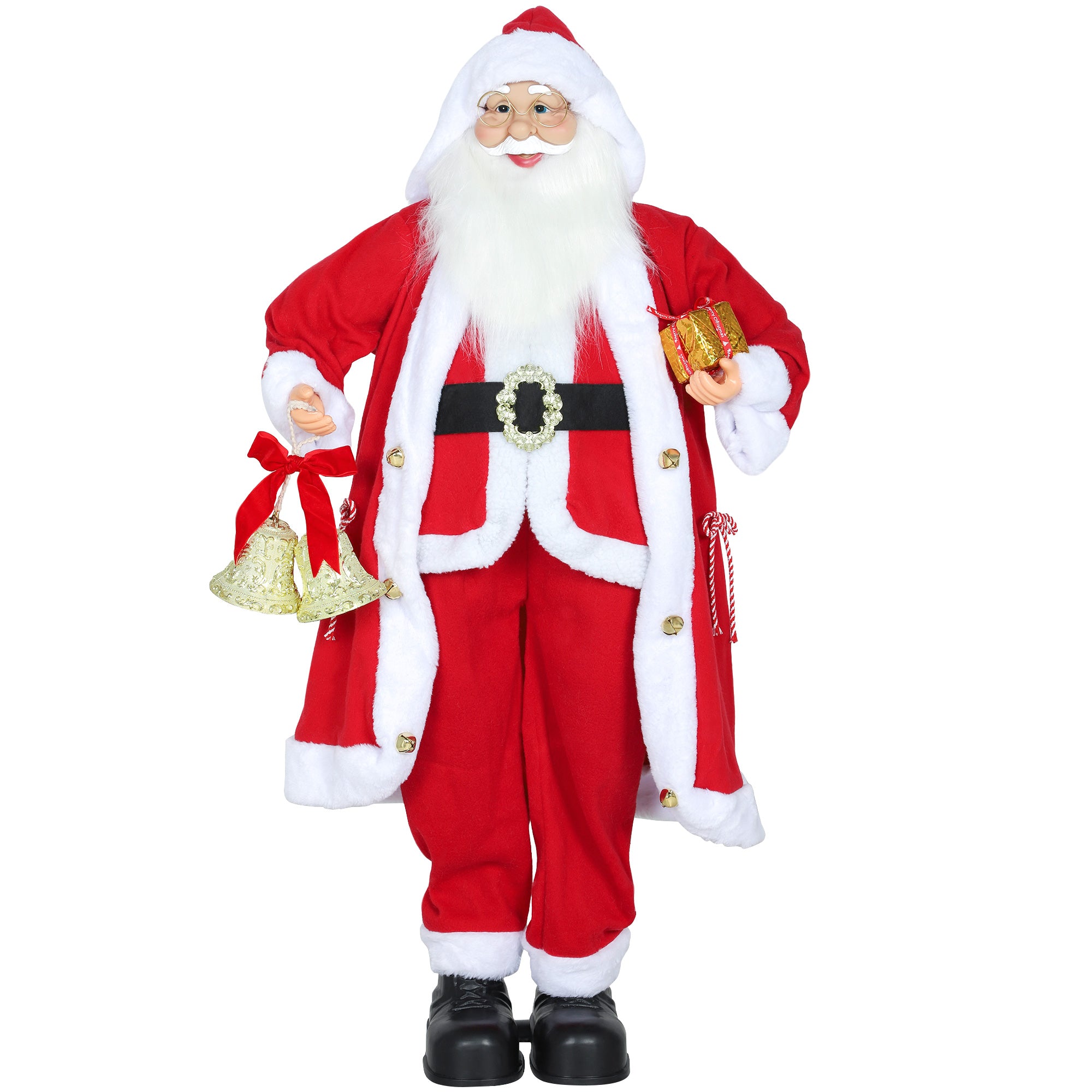 Homcom Bewegende Kerstman op Batterijen 115 cm - Geluidsactivering