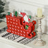 Homcom Adventskalender Kerstman met Slee - 24 laden - Herbruikbaar -22x8x36 cm - Rood