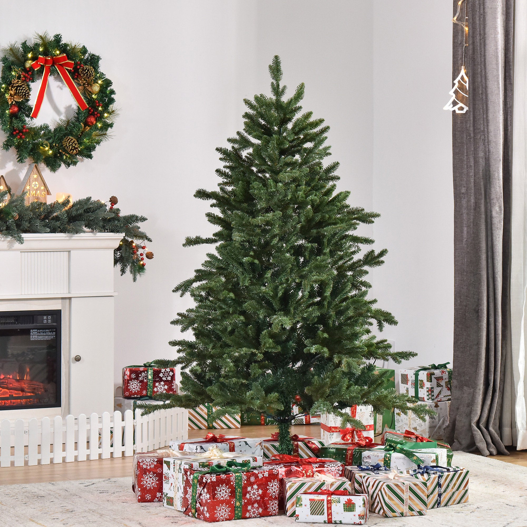 Homcom Kunstkerstboom Dennenboom PVC/PE - Ø 75 x 150 h cm