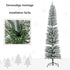 Homcom Kerstboom met Sneeuw met LED Verlichting Ø57 - 210 cm - Metalen voet